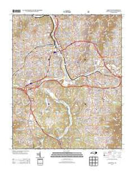 Asheville North Carolina Historical topographic map, 1:24000 scale, 7.5 X 7.5 Minute, Year 2013