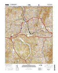 Asheville North Carolina Current topographic map, 1:24000 scale, 7.5 X 7.5 Minute, Year 2016