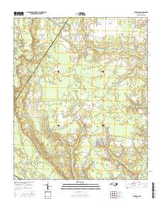 Atkinson North Carolina Current topographic map, 1:24000 scale, 7.5 X 7.5 Minute, Year 2016