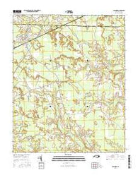 Aulander North Carolina Current topographic map, 1:24000 scale, 7.5 X 7.5 Minute, Year 2016