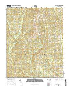 Aurelian Springs North Carolina Current topographic map, 1:24000 scale, 7.5 X 7.5 Minute, Year 2016