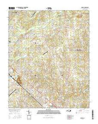 Bakers North Carolina Current topographic map, 1:24000 scale, 7.5 X 7.5 Minute, Year 2016
