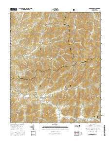 Barnardsville North Carolina Current topographic map, 1:24000 scale, 7.5 X 7.5 Minute, Year 2016
