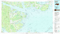 Bayboro North Carolina Historical topographic map, 1:100000 scale, 30 X 60 Minute, Year 1985