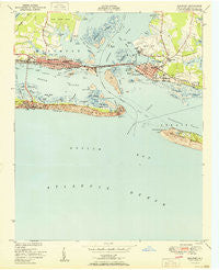 Beaufort North Carolina Historical topographic map, 1:24000 scale, 7.5 X 7.5 Minute, Year 1951