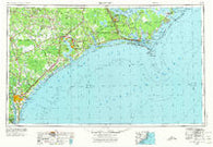 Beaufort North Carolina Historical topographic map, 1:250000 scale, 1 X 2 Degree, Year 1953