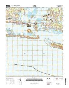 Beaufort North Carolina Current topographic map, 1:24000 scale, 7.5 X 7.5 Minute, Year 2016