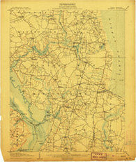 Beckford North Carolina Historical topographic map, 1:62500 scale, 15 X 15 Minute, Year 1907