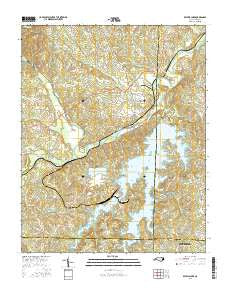 Belews Lake North Carolina Current topographic map, 1:24000 scale, 7.5 X 7.5 Minute, Year 2016