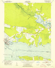 Belhaven North Carolina Historical topographic map, 1:24000 scale, 7.5 X 7.5 Minute, Year 1951