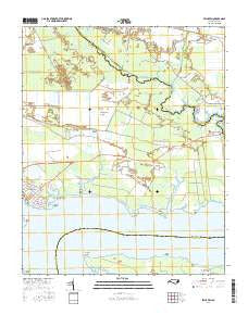 Belhaven North Carolina Current topographic map, 1:24000 scale, 7.5 X 7.5 Minute, Year 2016