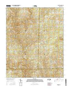 Bennett North Carolina Current topographic map, 1:24000 scale, 7.5 X 7.5 Minute, Year 2016