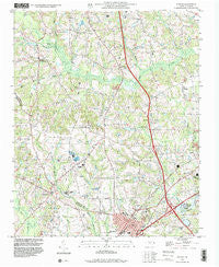 Benson North Carolina Historical topographic map, 1:24000 scale, 7.5 X 7.5 Minute, Year 1997