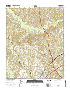 Benson North Carolina Current topographic map, 1:24000 scale, 7.5 X 7.5 Minute, Year 2016