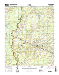 Bladenboro North Carolina Current topographic map, 1:24000 scale, 7.5 X 7.5 Minute, Year 2016