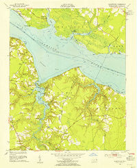 Blounts Bay North Carolina Historical topographic map, 1:24000 scale, 7.5 X 7.5 Minute, Year 1953