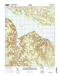 Blounts Bay North Carolina Current topographic map, 1:24000 scale, 7.5 X 7.5 Minute, Year 2016