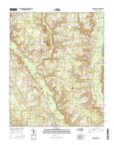 Bonnetsville North Carolina Current topographic map, 1:24000 scale, 7.5 X 7.5 Minute, Year 2016