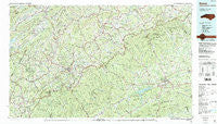 Boone North Carolina Historical topographic map, 1:100000 scale, 30 X 60 Minute, Year 1985