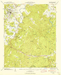 Brevard North Carolina Historical topographic map, 1:24000 scale, 7.5 X 7.5 Minute, Year 1945