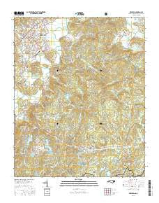 Brevard North Carolina Current topographic map, 1:24000 scale, 7.5 X 7.5 Minute, Year 2016