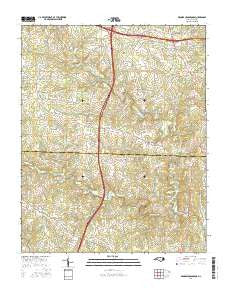 Brooks Crossroads North Carolina Current topographic map, 1:24000 scale, 7.5 X 7.5 Minute, Year 2016