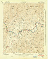 Bryson North Carolina Historical topographic map, 1:24000 scale, 7.5 X 7.5 Minute, Year 1941