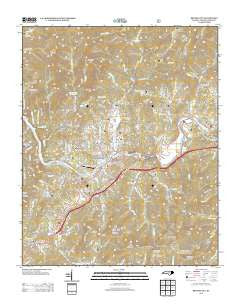 Bryson City North Carolina Historical topographic map, 1:24000 scale, 7.5 X 7.5 Minute, Year 2013