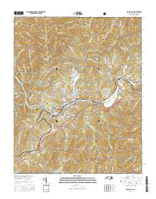 Bryson City North Carolina Current topographic map, 1:24000 scale, 7.5 X 7.5 Minute, Year 2016
