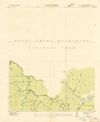 Bunches Bald North Carolina Historical topographic map, 1:24000 scale, 7.5 X 7.5 Minute, Year 1936