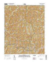 Bunches Bald North Carolina Current topographic map, 1:24000 scale, 7.5 X 7.5 Minute, Year 2016