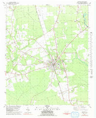 Burgaw North Carolina Historical topographic map, 1:24000 scale, 7.5 X 7.5 Minute, Year 1981