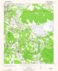 Burgaw North Carolina Historical topographic map, 1:62500 scale, 15 X 15 Minute, Year 1942