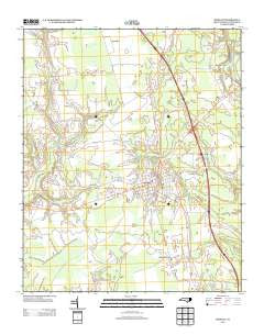 Burgaw North Carolina Historical topographic map, 1:24000 scale, 7.5 X 7.5 Minute, Year 2013