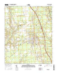 Burgaw North Carolina Current topographic map, 1:24000 scale, 7.5 X 7.5 Minute, Year 2016