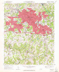 Burlington North Carolina Historical topographic map, 1:24000 scale, 7.5 X 7.5 Minute, Year 1969