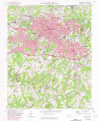 Burlington North Carolina Historical topographic map, 1:24000 scale, 7.5 X 7.5 Minute, Year 1969