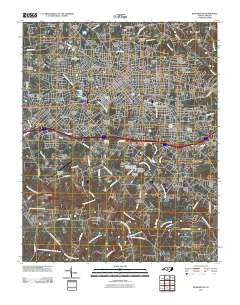 Burlington North Carolina Historical topographic map, 1:24000 scale, 7.5 X 7.5 Minute, Year 2010