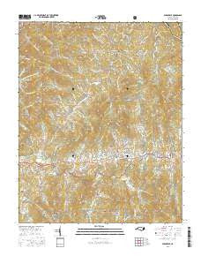 Burnsville North Carolina Current topographic map, 1:24000 scale, 7.5 X 7.5 Minute, Year 2016