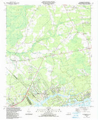 Calabash North Carolina Historical topographic map, 1:24000 scale, 7.5 X 7.5 Minute, Year 1990
