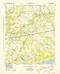 Calabash North Carolina Historical topographic map, 1:31680 scale, 7.5 X 7.5 Minute, Year 1943