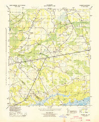 Calabash North Carolina Historical topographic map, 1:31680 scale, 7.5 X 7.5 Minute, Year 1943