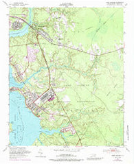 Camp Lejeune North Carolina Historical topographic map, 1:24000 scale, 7.5 X 7.5 Minute, Year 1952