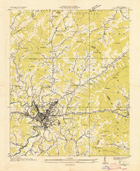 Canton North Carolina Historical topographic map, 1:24000 scale, 7.5 X 7.5 Minute, Year 1935