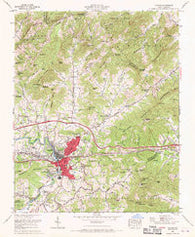 Canton North Carolina Historical topographic map, 1:24000 scale, 7.5 X 7.5 Minute, Year 1967