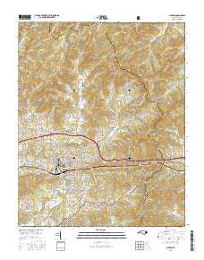 Canton North Carolina Current topographic map, 1:24000 scale, 7.5 X 7.5 Minute, Year 2016
