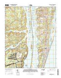 Carolina Beach North Carolina Current topographic map, 1:24000 scale, 7.5 X 7.5 Minute, Year 2016