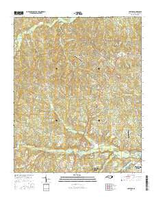 Carthage North Carolina Current topographic map, 1:24000 scale, 7.5 X 7.5 Minute, Year 2016