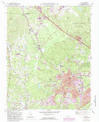 Cary North Carolina Historical topographic map, 1:24000 scale, 7.5 X 7.5 Minute, Year 1973