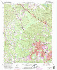 Cary North Carolina Historical topographic map, 1:24000 scale, 7.5 X 7.5 Minute, Year 1973